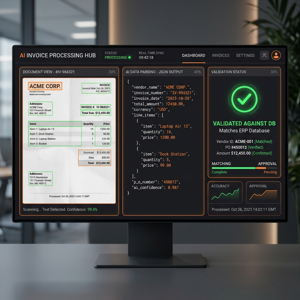 Invoice Real-time Parsing Dashboard